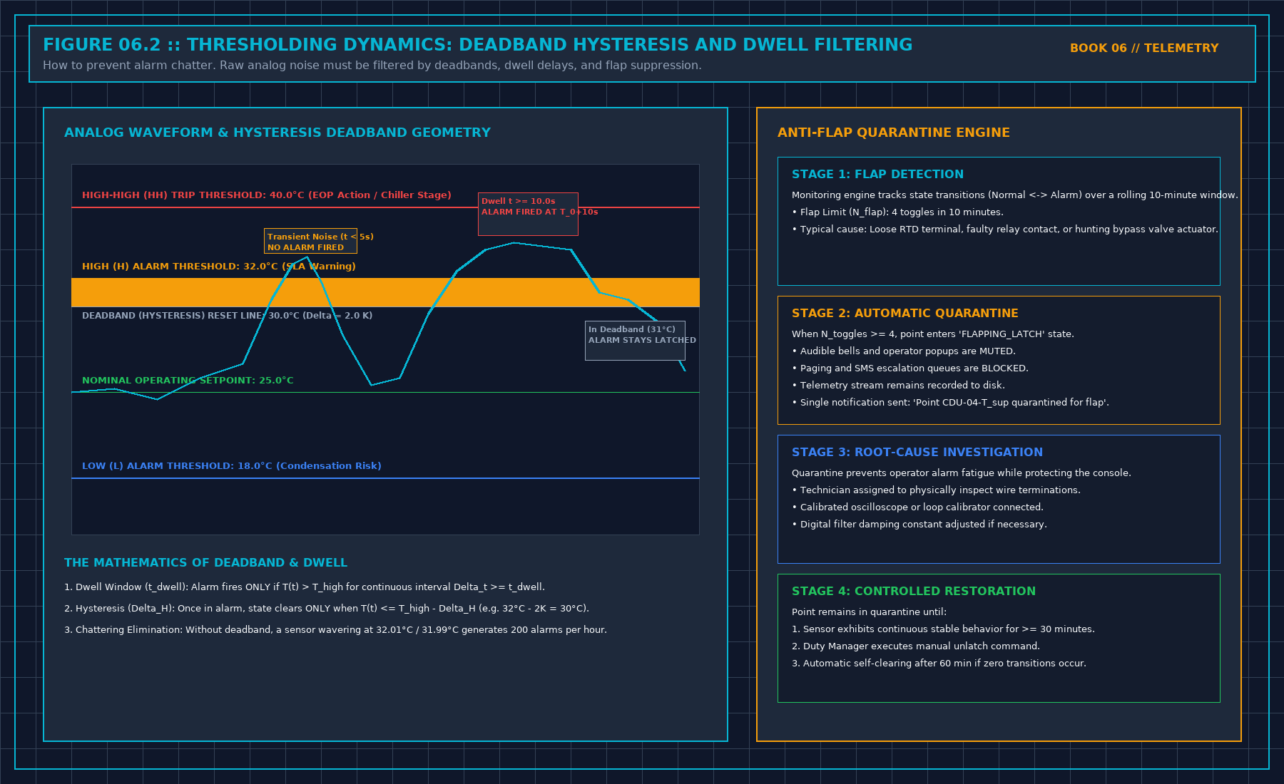 Figure 1: Threshold Deadband, Dwell Filter & Anti-Chatter Quarantine