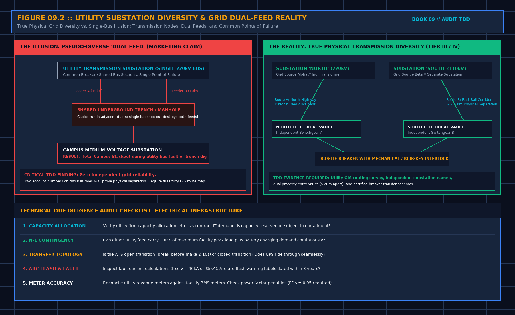 Figure 2: Utility Substation Diversity & Grid Dual-Feed Reality